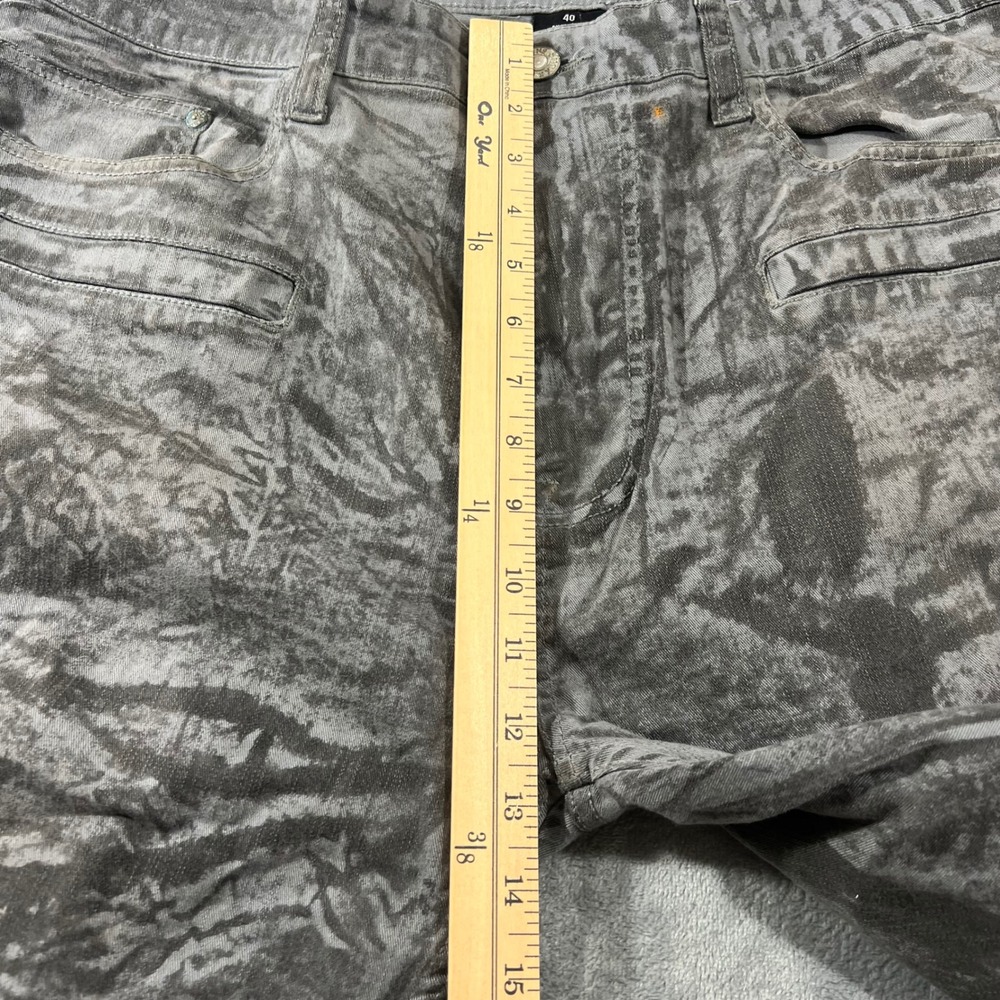 Smoke Rise Mens Grey Acid Wash Moto Denim Shorts Size‎ 40 Streetwear Casual - Picture 5 of 8